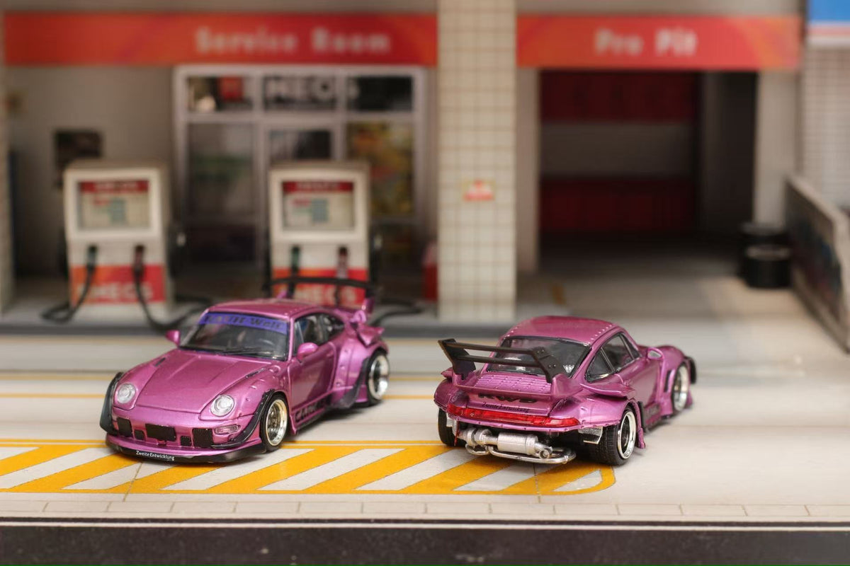 Street Weapon 1:64 Porsche RWB 993 Carmen Purple Metallic (2 Versions)