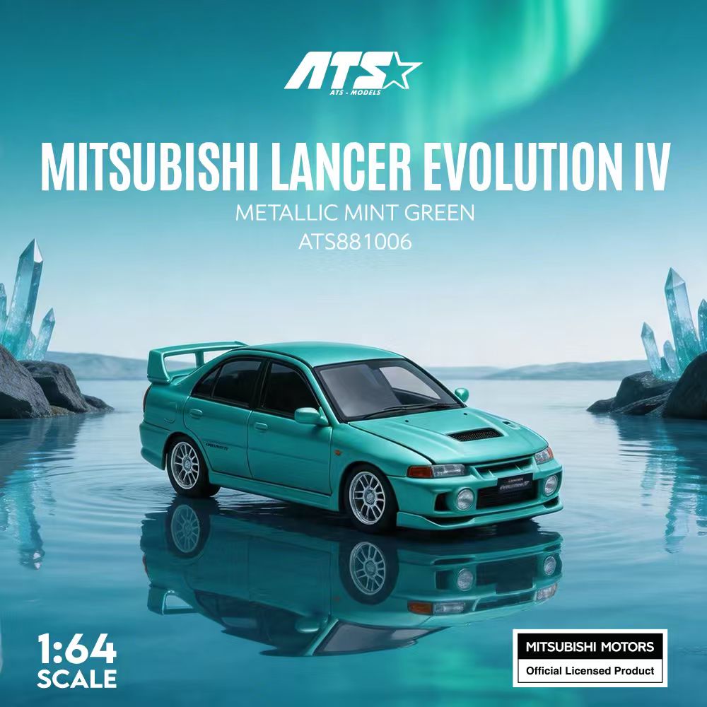 [Preorder] ATS Model 1:64 Mitsubishi Lancer Evolution IV (2 Colours) ATS881005/ATS881006