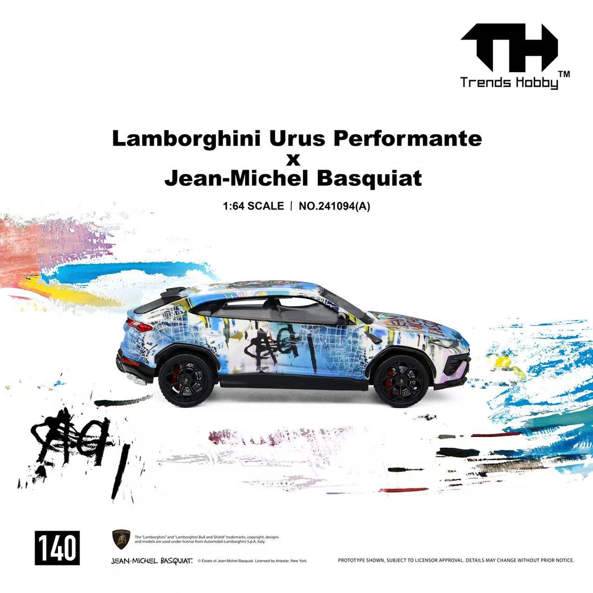 [Preorder] Trends Hobby 1:64 Lamborghini Urus Performante x Jean-Michel Basquiat White 241094(A)