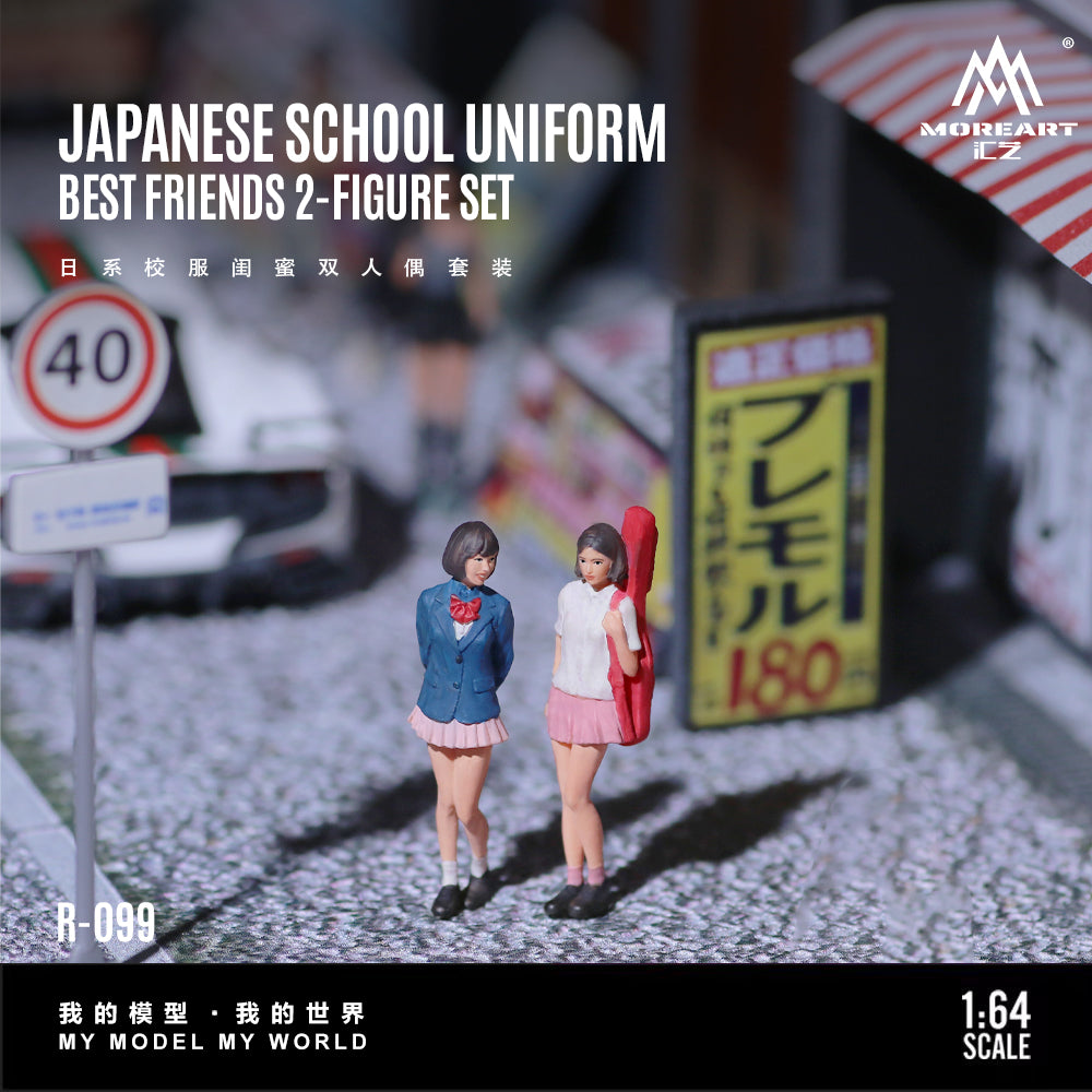 [Preorder] MoreArt 1:64 JAPANESE SCHOOL UNIFORMBEST FRIENDS 2-FIGURE SET MO223099