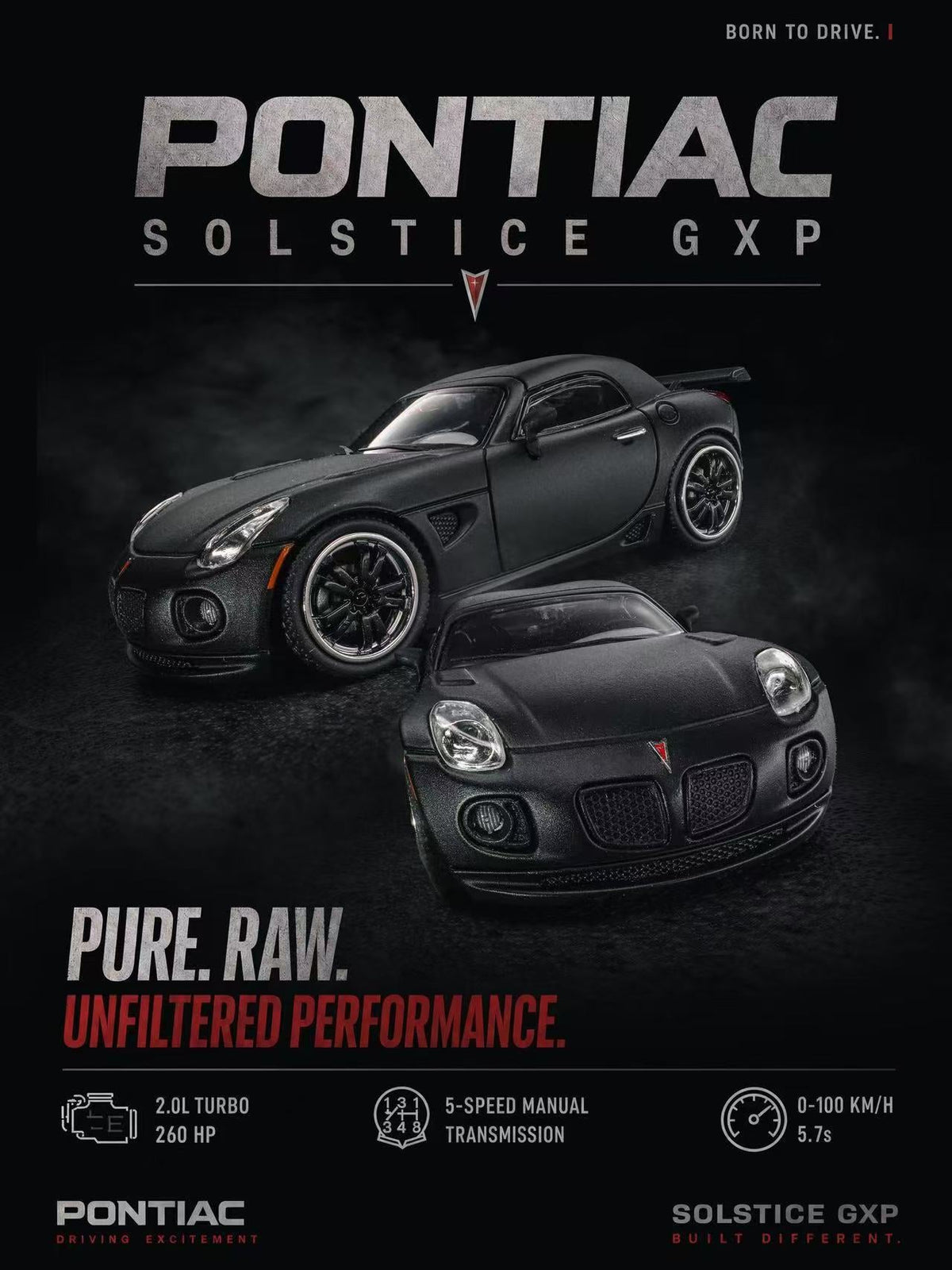 [Preorder] MK Miniatures 1:64 Solstice GXP Club Racer Pontiac Winter Solstice/Solstice (2 Colours)