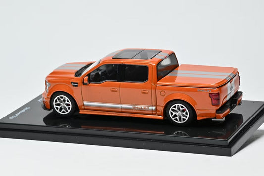 Funny Model 1:64 Shelby F150 Super Snake Orange with Silver strips