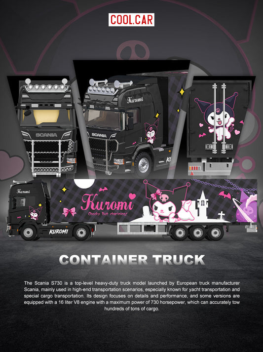 [Preorder] Cool Car 1:64 Scania Container Truck Kuromi Livery CC644032