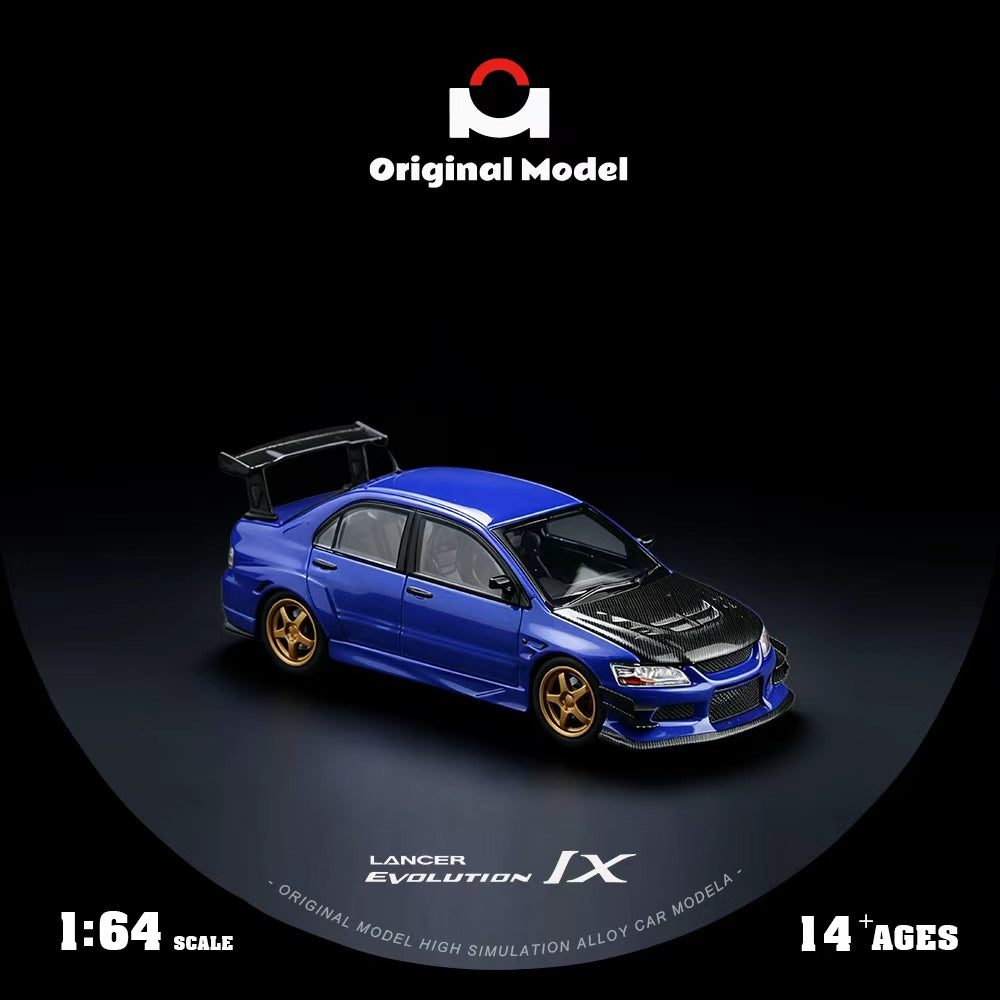 [Preorder] Original Model 1:64 Mitsubishi EVO 9th Feneration Dark Blue OM800217