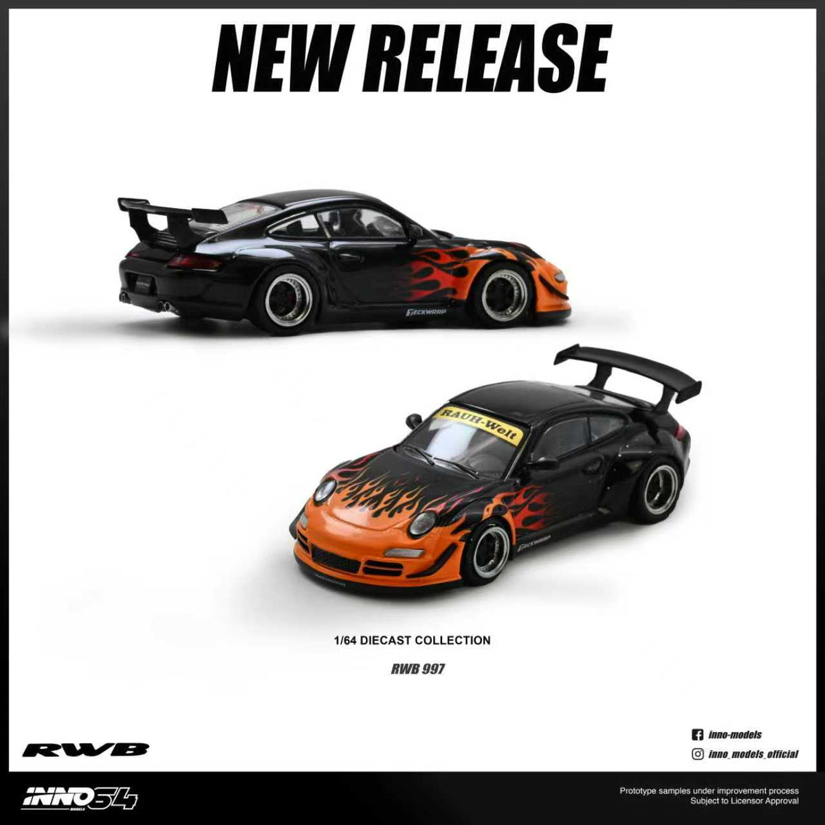 [Preorder] Inno64 1:64 RWB 997 Orange Burning Flame IN64-RWB997-OBF