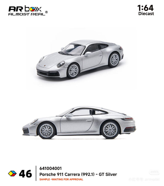 AR Box 1:64 Porsche911 Carrera (992.1) GT Silver 641004001