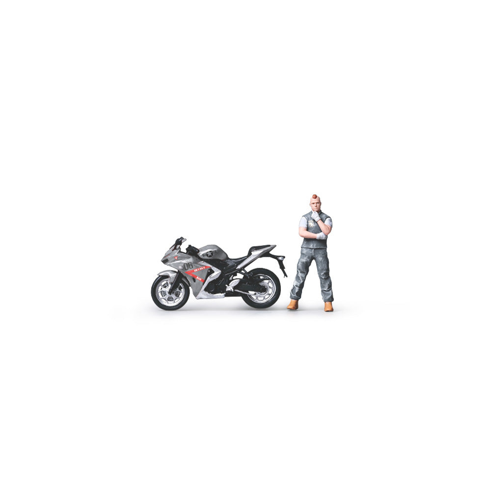 [Preorder] MoreArt 1:64 Air Force Grey Motorcycle Figure Set MO222253