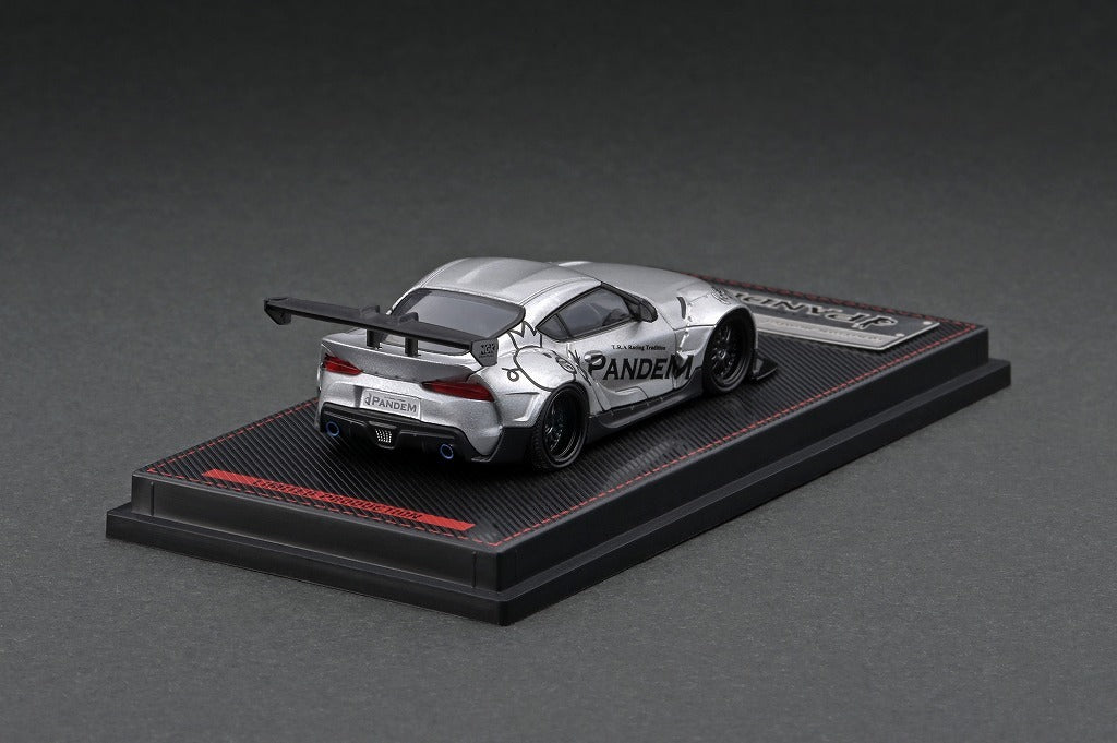 Ignition Model 1:64 PANDEM Toyota Supra Silver w/ Mr. Miura Figure IG2338
