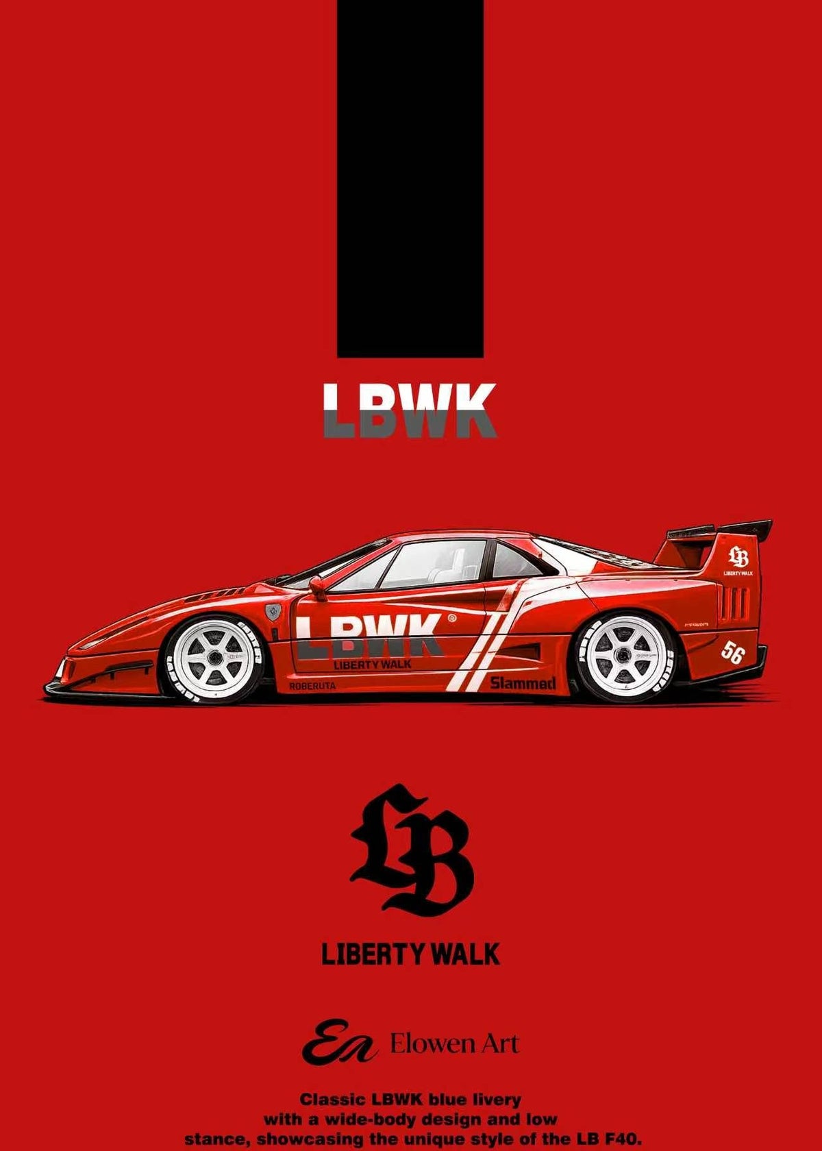 [Preorder] Elowen Art 1:64 Ferrari F40 LBWK (6 Colours)