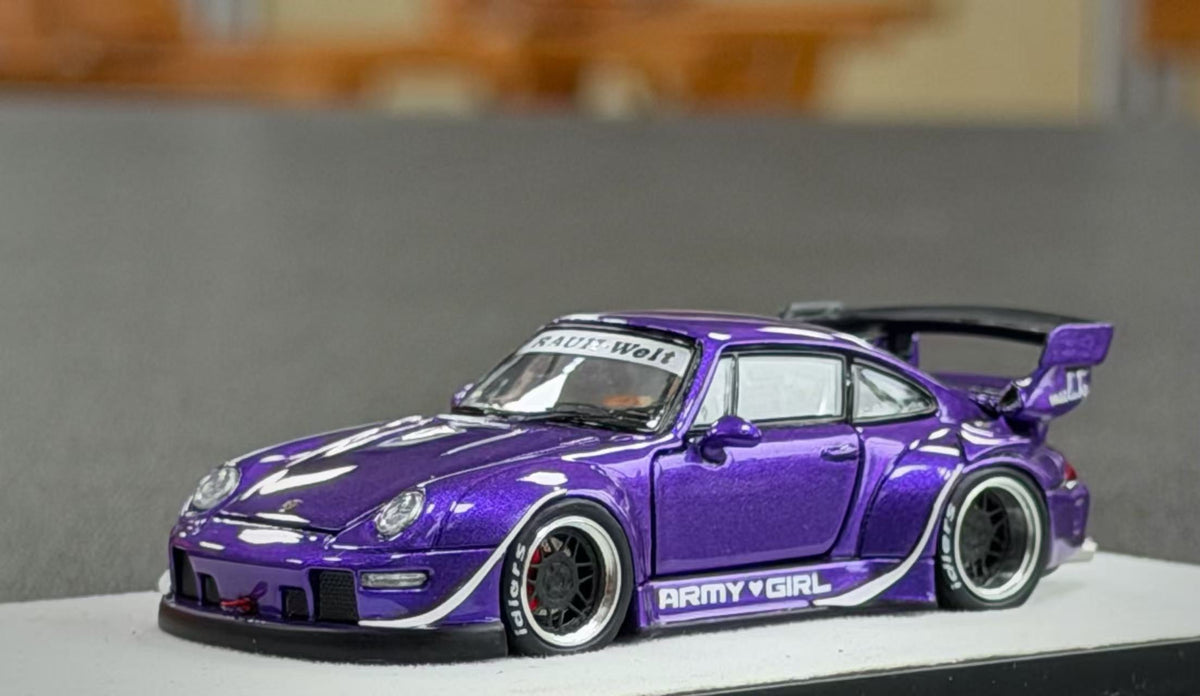 PGM 1:64 Porsche RWB 993 Metallic Purple (2 Versions) PGM-640314