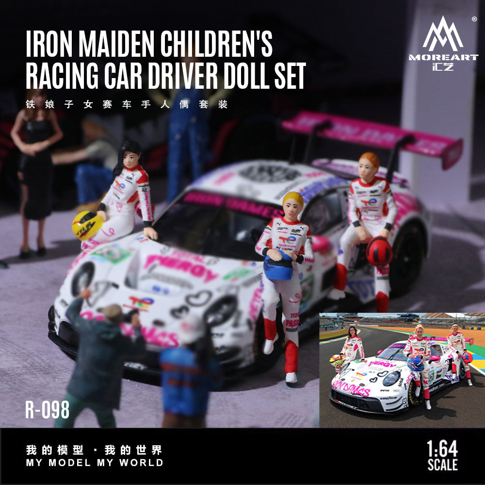 [Preorder] MoreArt 1:64 IRON MAIDEN CHILDREN'SRACING CAR DRIVER FIGURE SET MO223098