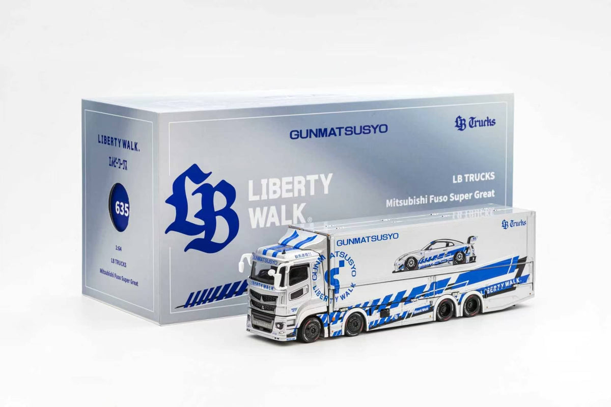 [Preorder] GCD 1:64 LB TRUCKS Mitsubishi Fuso Super Great SILVER TAS Version KS-073-635
