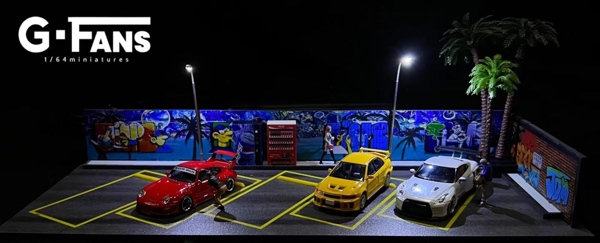 G.Fans 1:64 Diorama Beach Parking Scene Model 710027