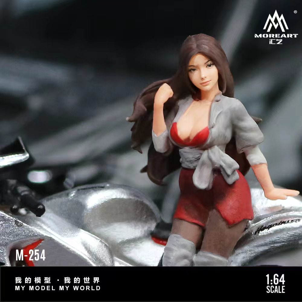 [Preorder] MoreArt 1:64 Silver War Falcon Motocycle Chic Women Figure Set MO222254