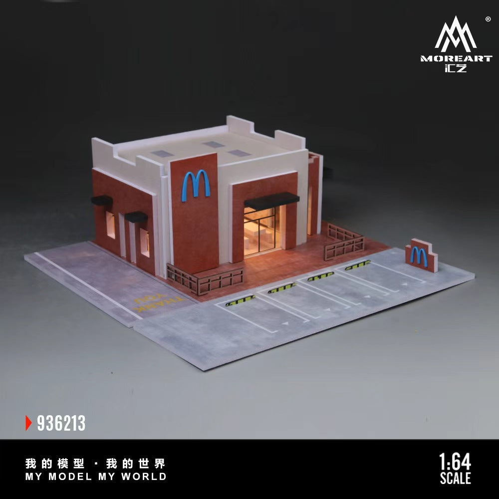 [Preorder] MoreArt 1:64 MCDONALD'S WITH THE BLUE LOGO SCENE MO936213