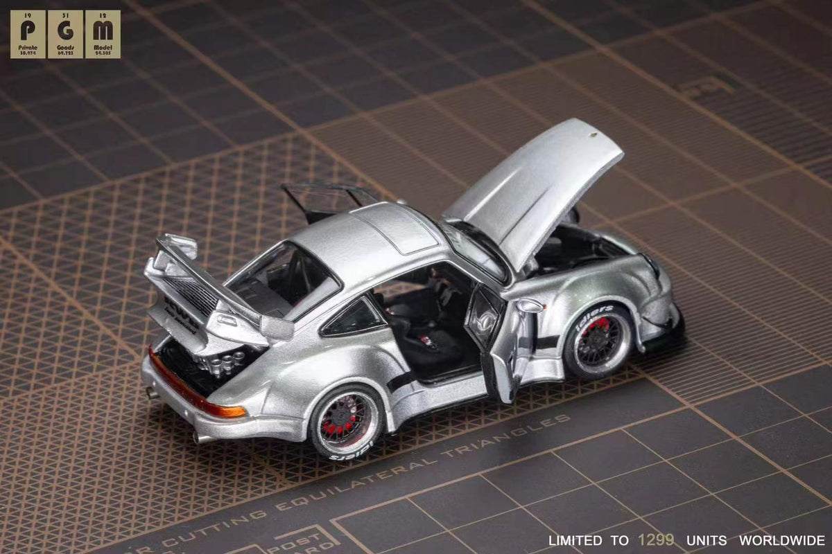 [Preorder] PGM 1:64 Porsche RWB 930 Silver Chengdu International Auto Show Exclusive