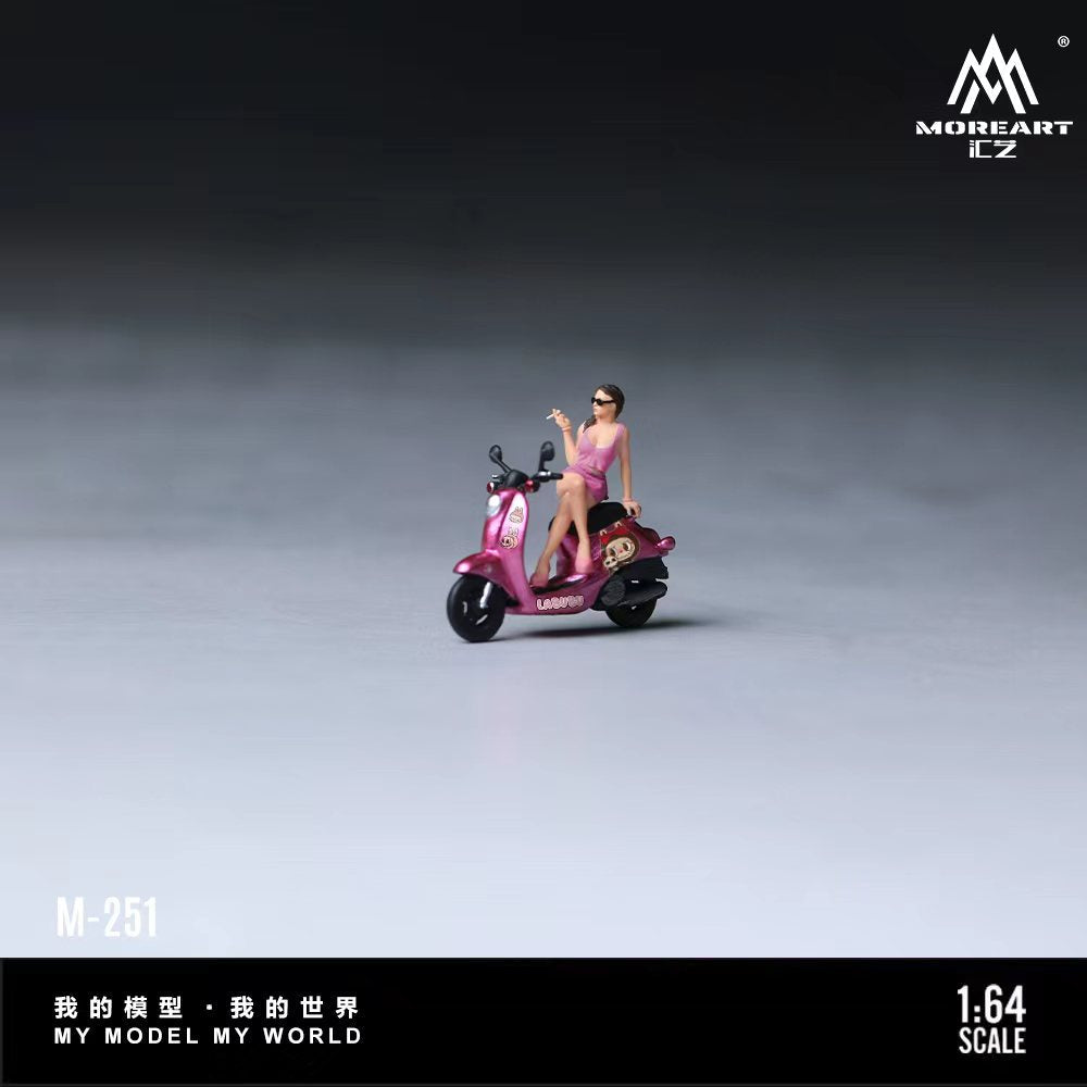 [Preorder] MoreArt 1:64 LABUBU Decal Scooter Sunglasses Chic Woman Figure Set MO222251