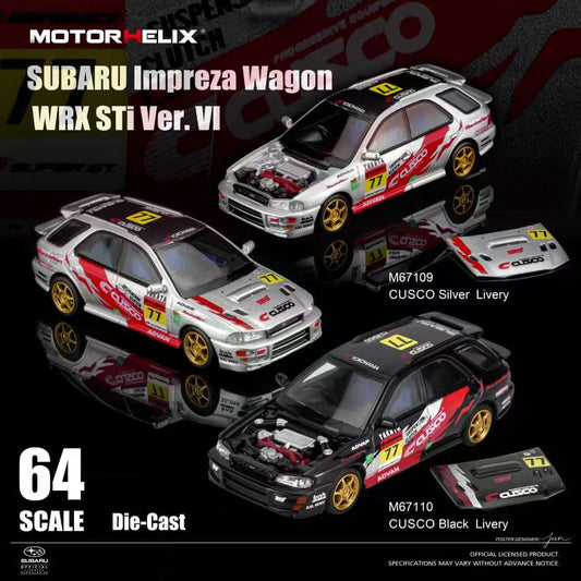 [Preorder] MOTORHELIX 1:64 Subaru lmpreza Wagon WRX STi Version VI M67109/M67110 (2 Variants)