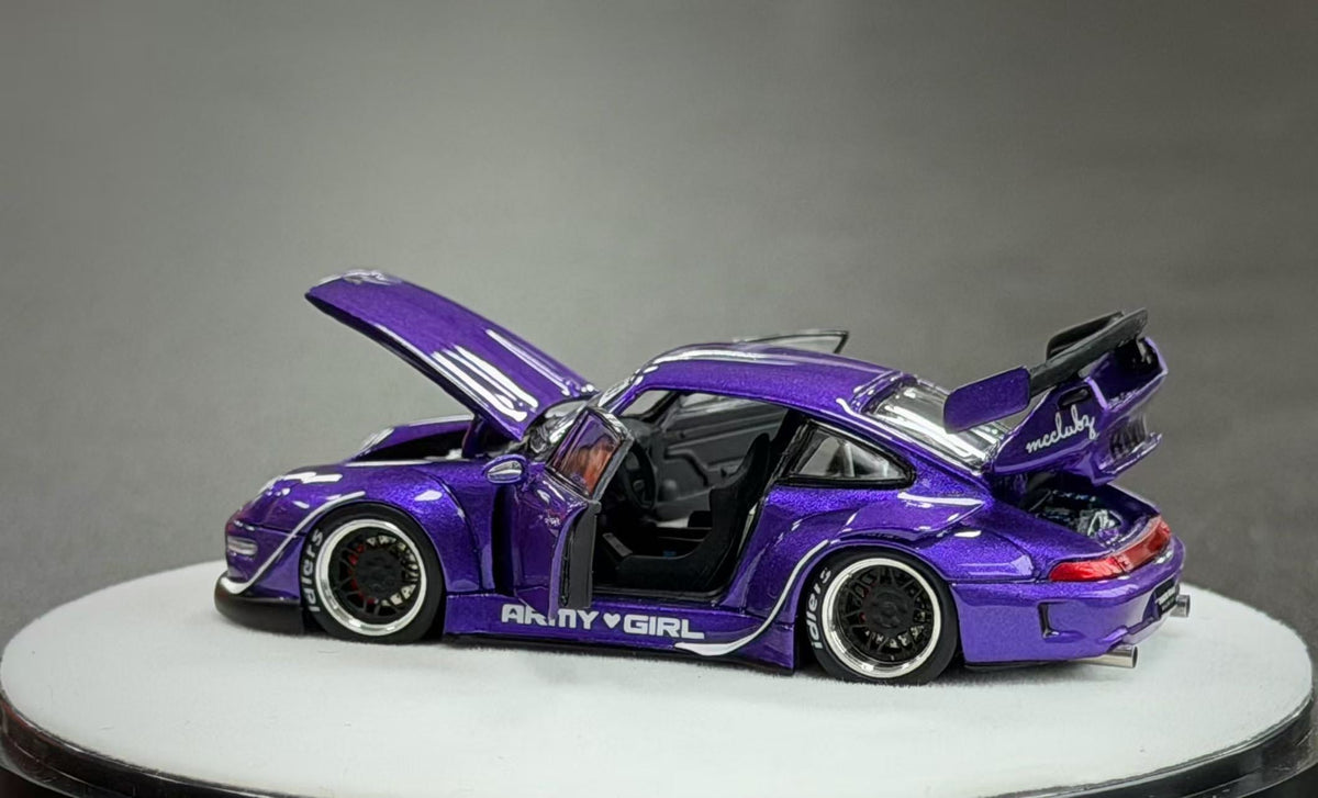 PGM 1:64 Porsche RWB 993 Metallic Purple (2 Versions) PGM-640314