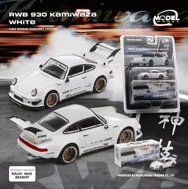 [Preorder] Model Model 1:64 Porsche RWB 930 Kamiwaza White MM64-RWB930-002