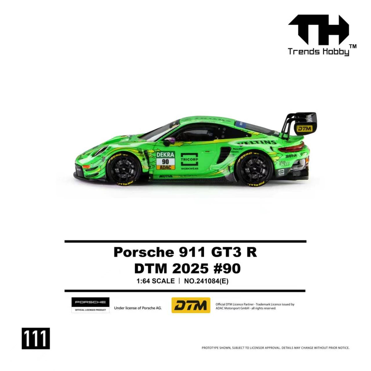 [Preorder] Trends Hobby 1:64 Porsche 911 GT3 R DTM 2025 #90 241084(E)