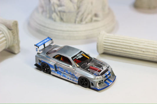 [Preorder] Nitro Blaze 1:64 Skyline ER34 LB Super Silhouette Widebody (2 Versions)