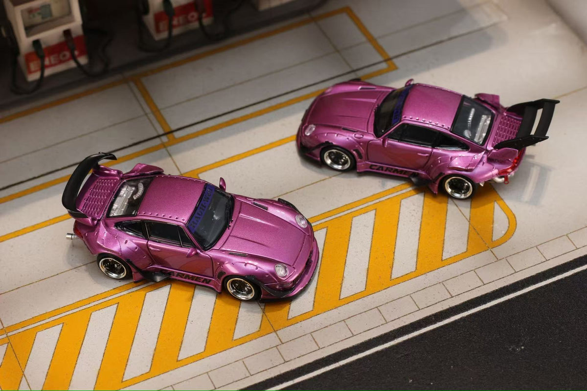Street Weapon 1:64 Porsche RWB 993 Carmen Purple Metallic (2 Versions)