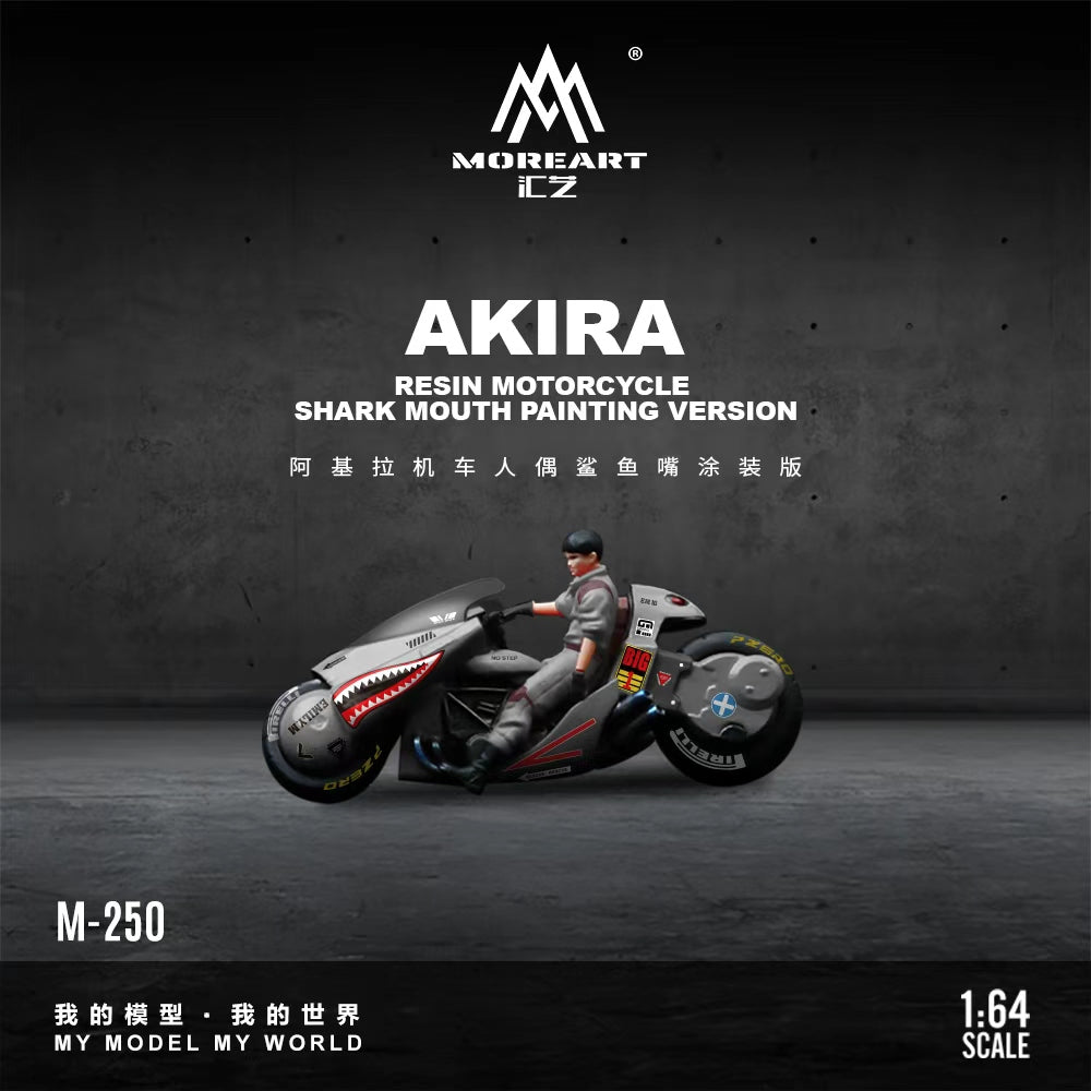 [Preorder] MoreArt 1:64 AKIRA RESIN MOTORCYCLE Shark Mouth Painting Verison MO222250