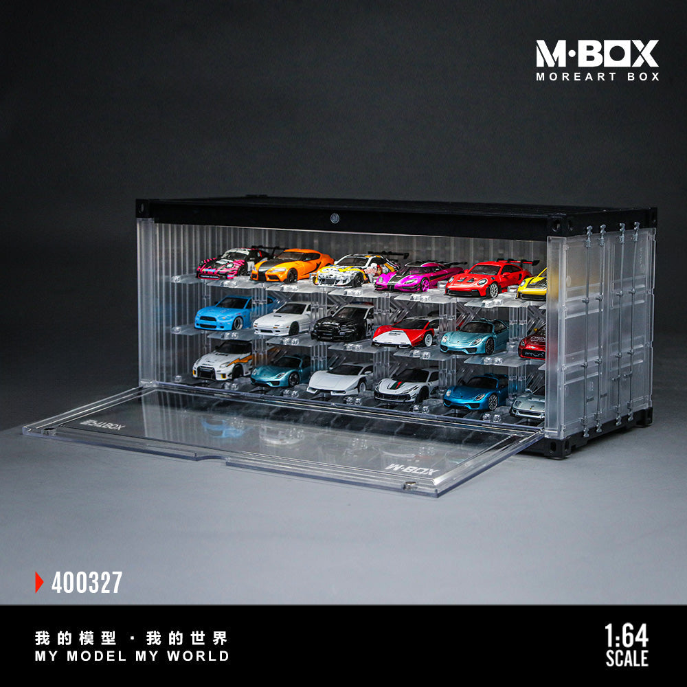 [Preorder] MBOX x PITBOX 1:64 TRANSPARENT THREE-DIMENSIONALPARKING RACK SCENE MB400327
