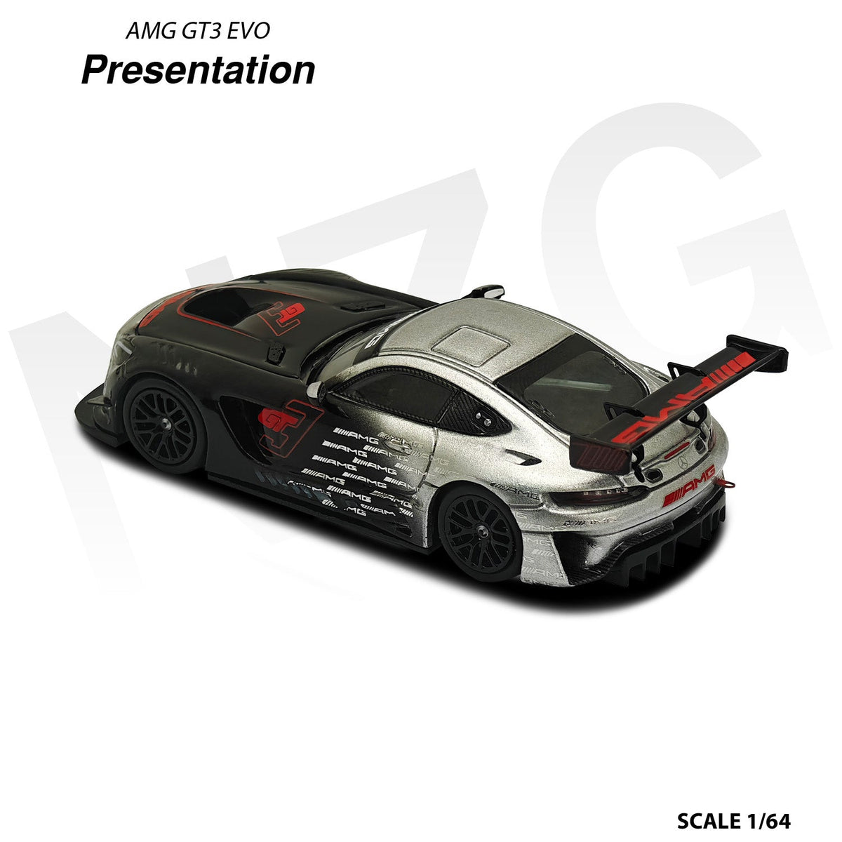 KILO works 1:64 Mercedes AMG GT3 EVO II Presentation black 114600005