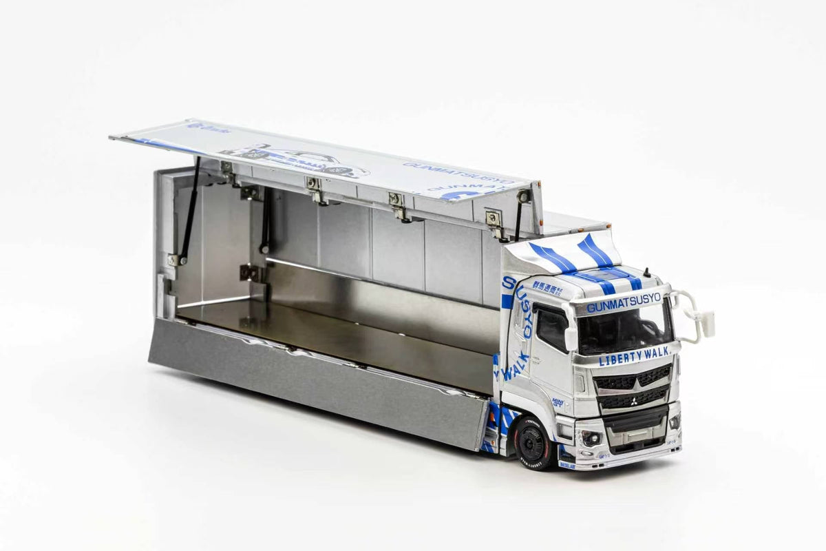[Preorder] GCD 1:64 LB TRUCKS Mitsubishi Fuso Super Great SILVER TAS Version KS-073-635