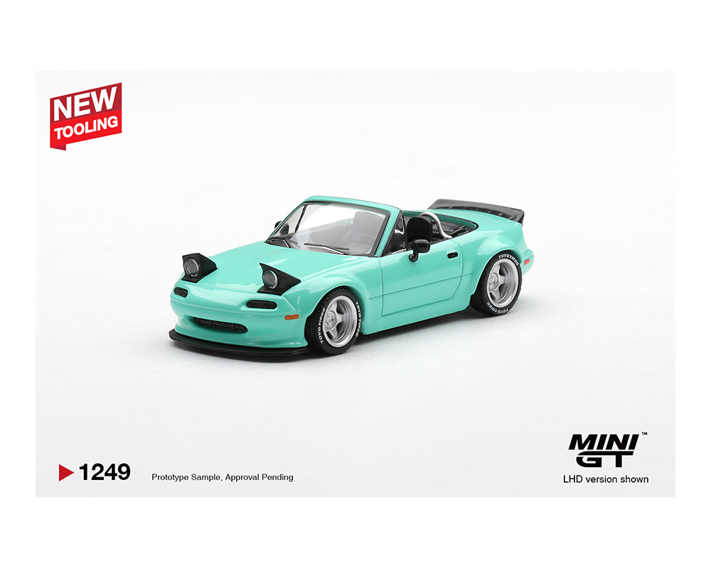 [Preorder] Mini GT 1:64 Mazda MX-5 (NA) Pandem – Mint Green – Limited Edition MGT01249-BL