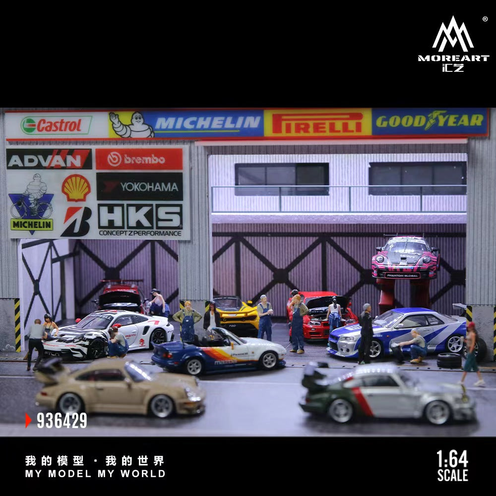 [Preorder] MoreArt 1:64 RACING CAR REPAIR SHOP MO936429