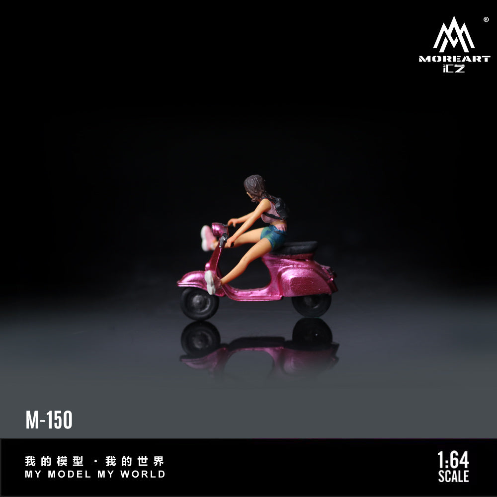 MoreArt 1:64 TWO TONE SCOOTER MOTORCYCLE DOLL (2 Colours)