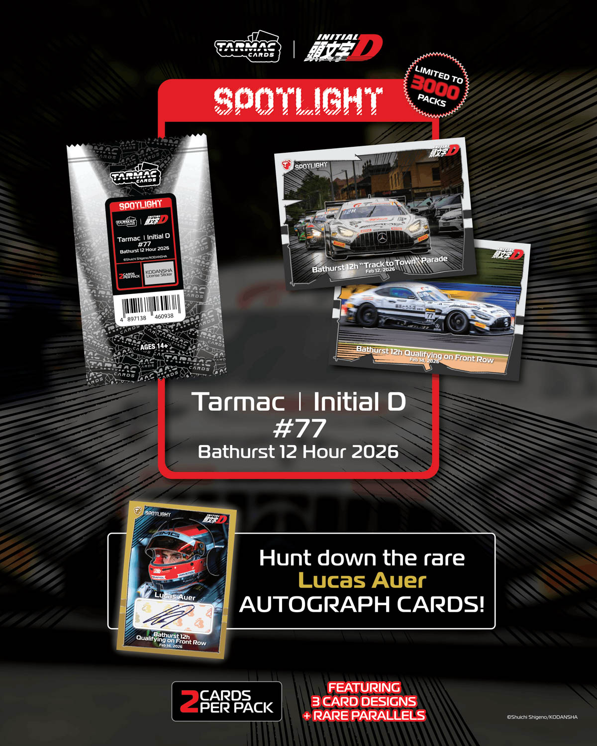 Tarmac Works Tarmac Cards Initial D #77 Bathurst 12 Hour 2026 - TC-TI77-B12HSL