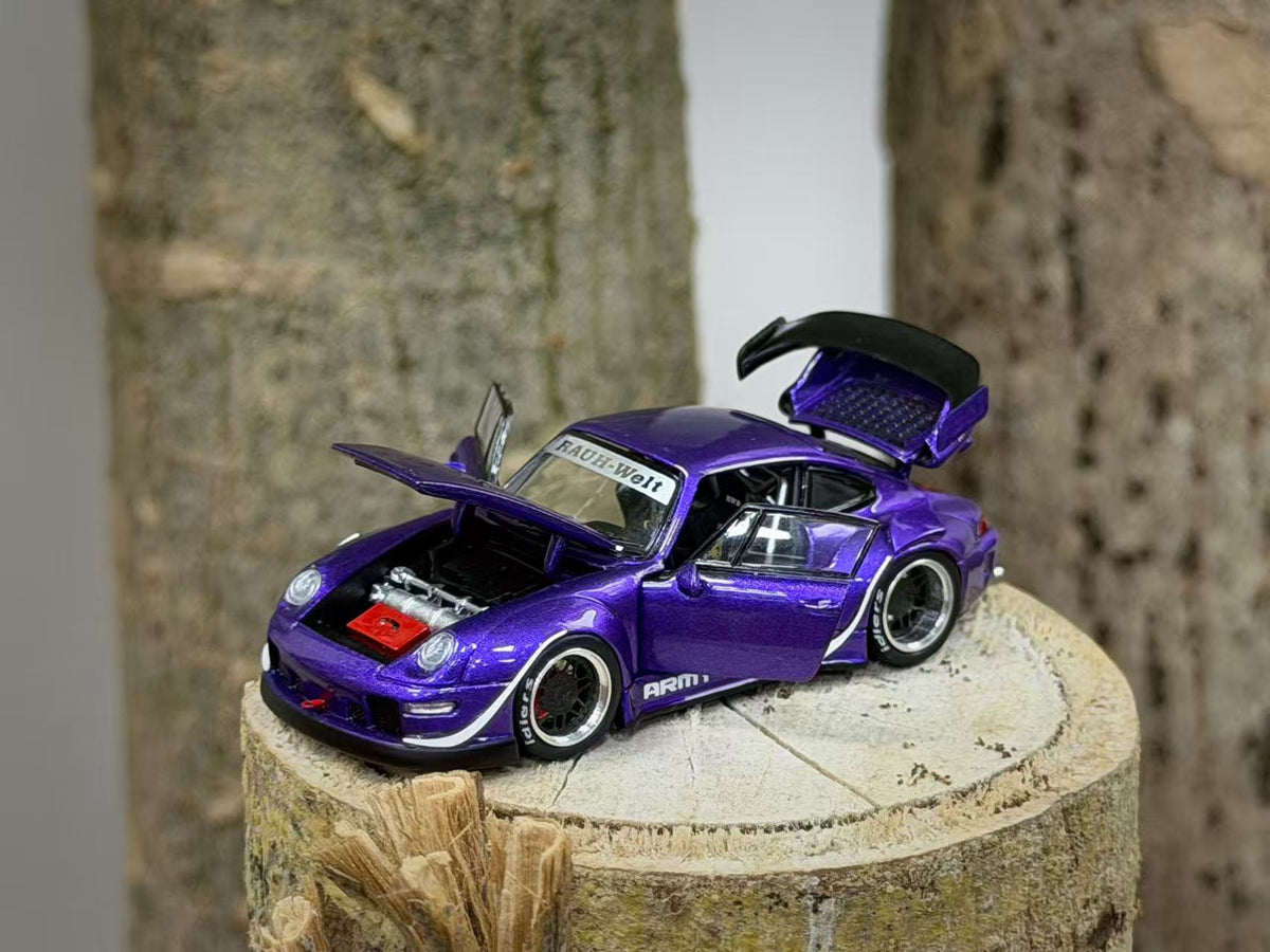 PGM 1:64 Porsche RWB 993 Metallic Purple (2 Versions) PGM-640314