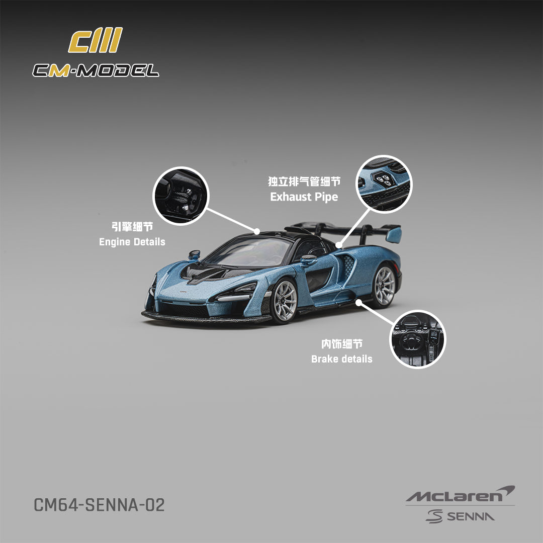 [Preorder] CM Model 1:64 McLaren Senna Ice Blue CM64-Senna-02