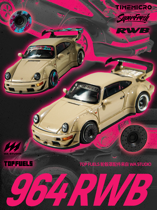 TimeMicro 1:64 Porsche RWB 964 Beige TM648501/PJ046 (2 Versions)