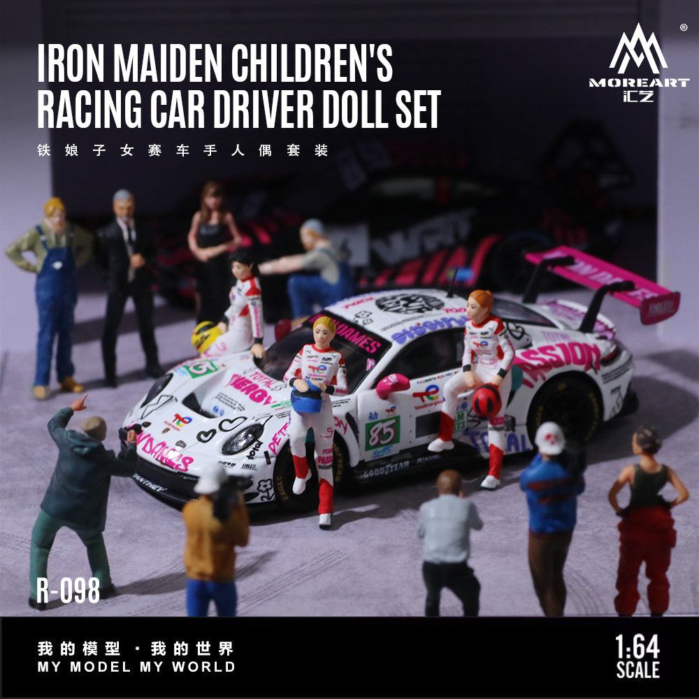 [Preorder] MoreArt 1:64 IRON MAIDEN CHILDREN'SRACING CAR DRIVER FIGURE SET MO223098