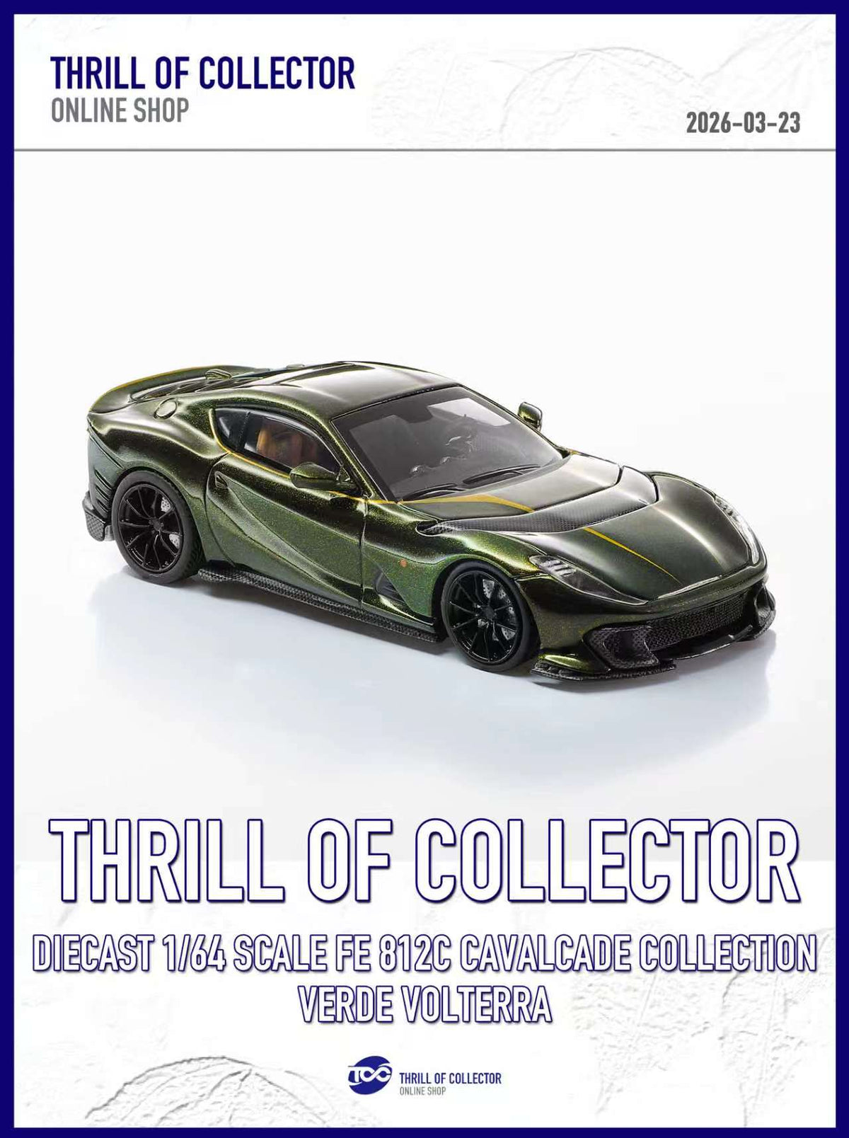 TOC 1:64 Ferrari 812C 3.0 CAVALCADE COLLECTION (4 Colours)