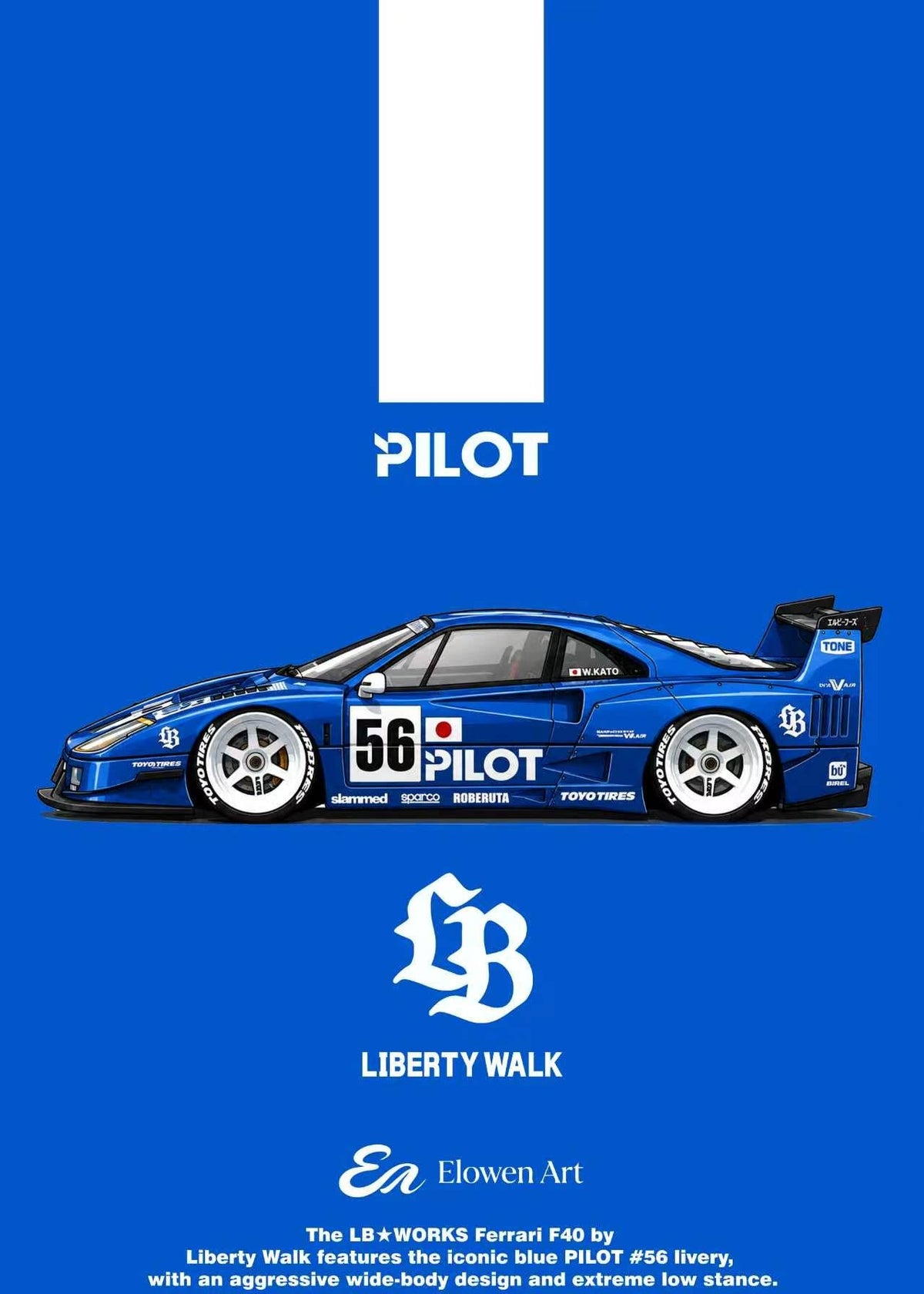 [Preorder] Elowen Art 1:64 Ferrari F40 LBWK (6 Colours)