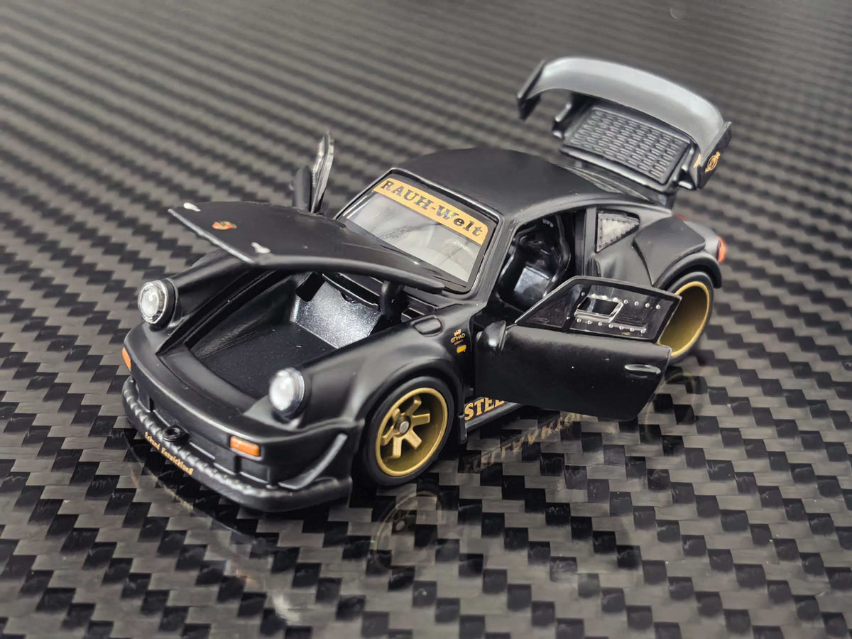 [Preorder] HG Model 1:64 Porsche RWB930 STELLA ARTOIS-Matte Black Livery