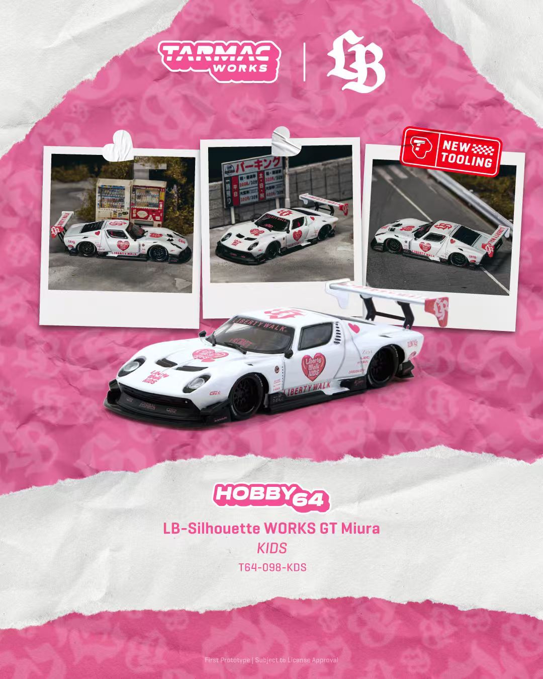 [Preorder] Tarmac Works 1:64 LB-Silhouette WORKS GT Miura KIDS T64-098-KDS