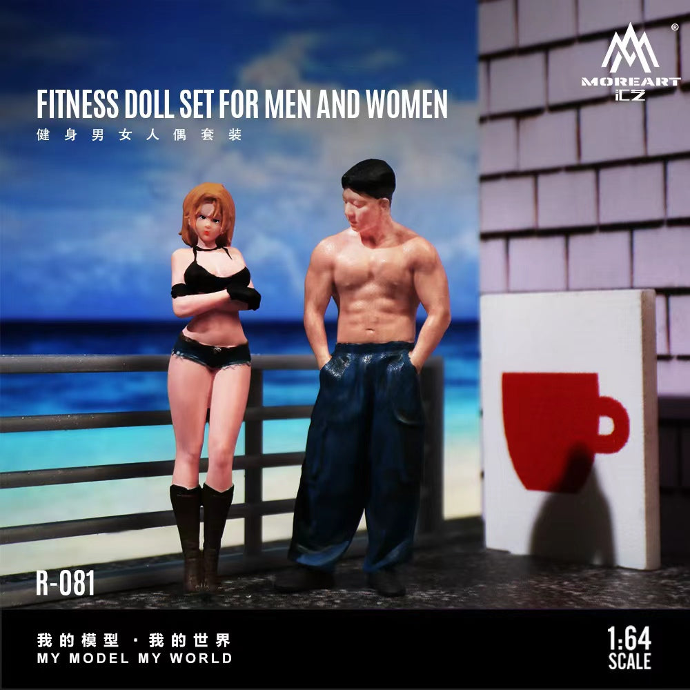 MoreArt 1:64 FITNESS DOLL SET FOR MEN AND WOMEN MO223081