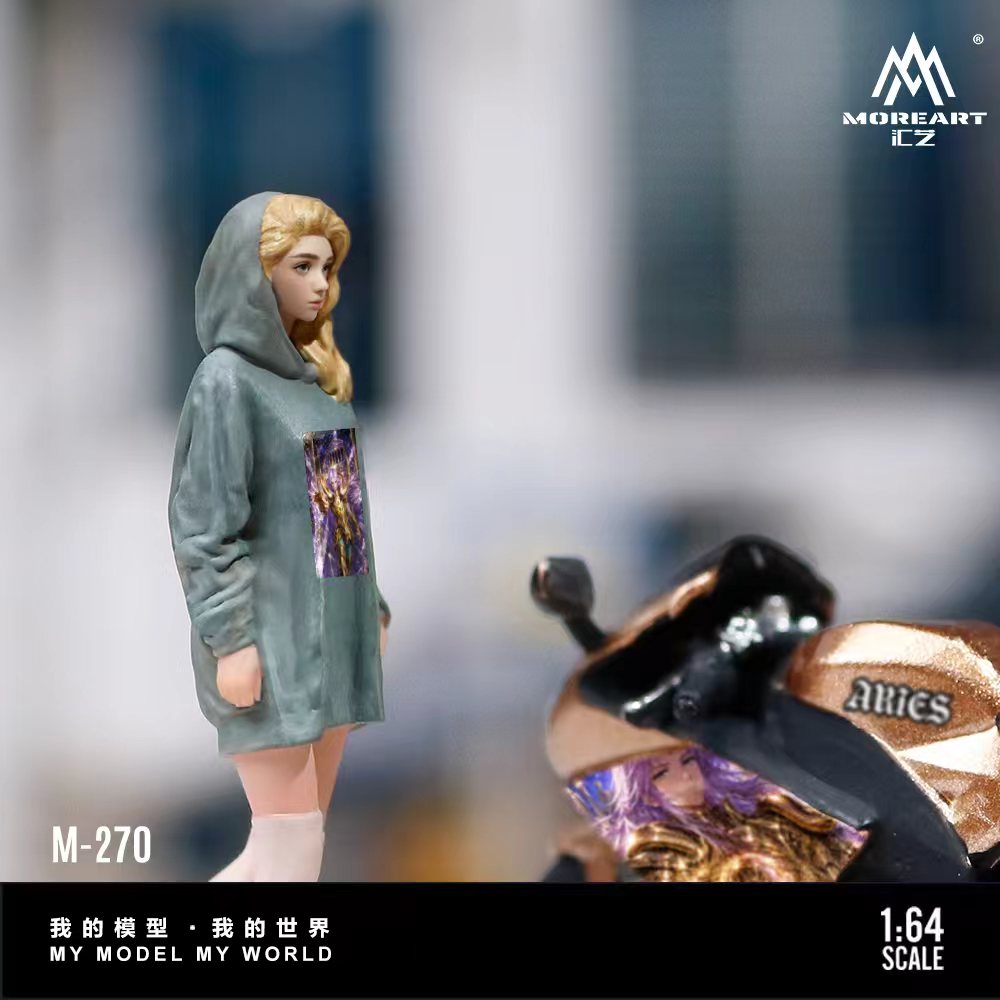 [Preorder] MoreArt 1:64 KAWASAKI ARIES DECAL LADY RIDER FIGURE SET MO222270