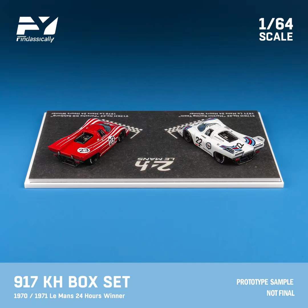 [Preorder] Findclassically 1:64 Porsche 917K 22# Martini and 23# Red Double Car Set