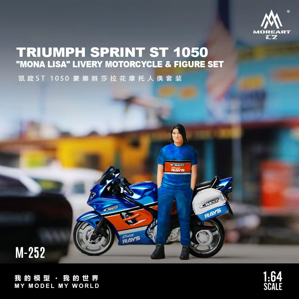 [Preorder] MoreArt 1:64 Triumph Sprint ST 1050 Motorcycle Figure Set MO222252