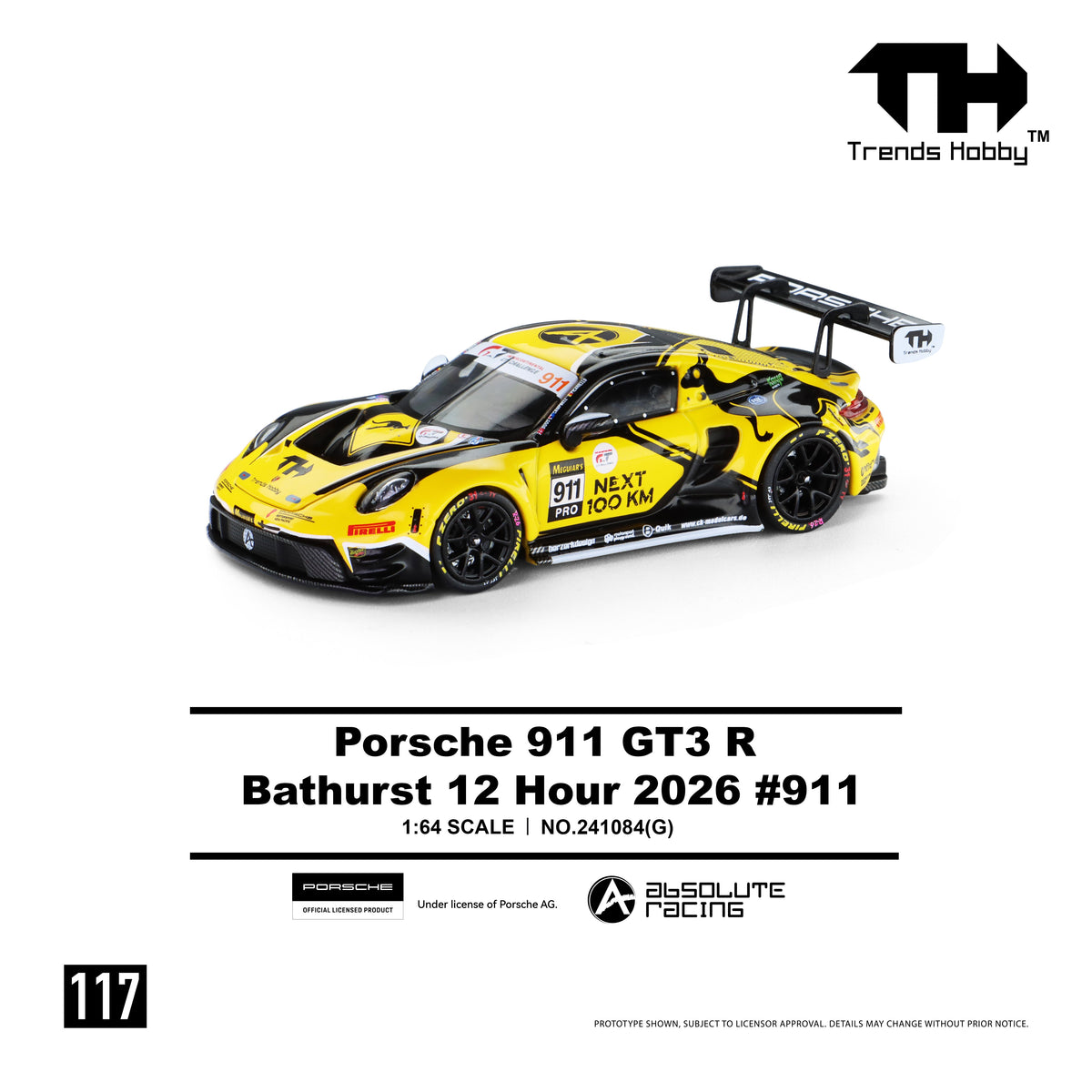 [Preorder] Trends Hobby 1:64 Porsche 911 GT3 R B12H 2026 911 241084(G)