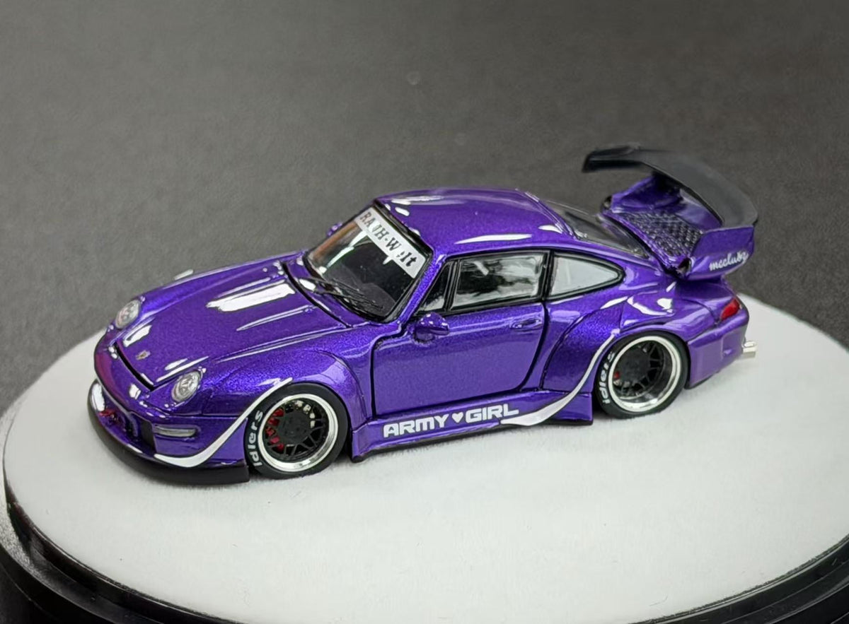 PGM 1:64 Porsche RWB 993 Metallic Purple (2 Versions) PGM-640314