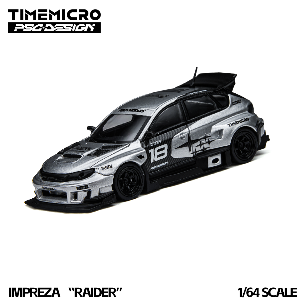 [Preorder] TimeMicro × PSC DESIGN 1:64 Impreza "Raider" Silver TM648303